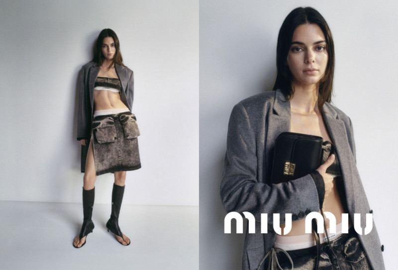 Kendall Jenner featured in  the Miu Miu advertisement for Spring/Summer 2023