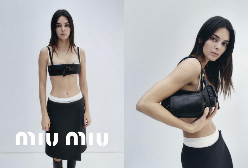 Kendall Jenner featured in  the Miu Miu advertisement for Spring/Summer 2023