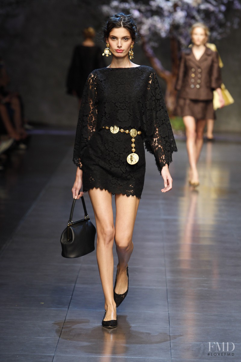 Giulia Manini featured in  the Dolce & Gabbana fashion show for Spring/Summer 2014