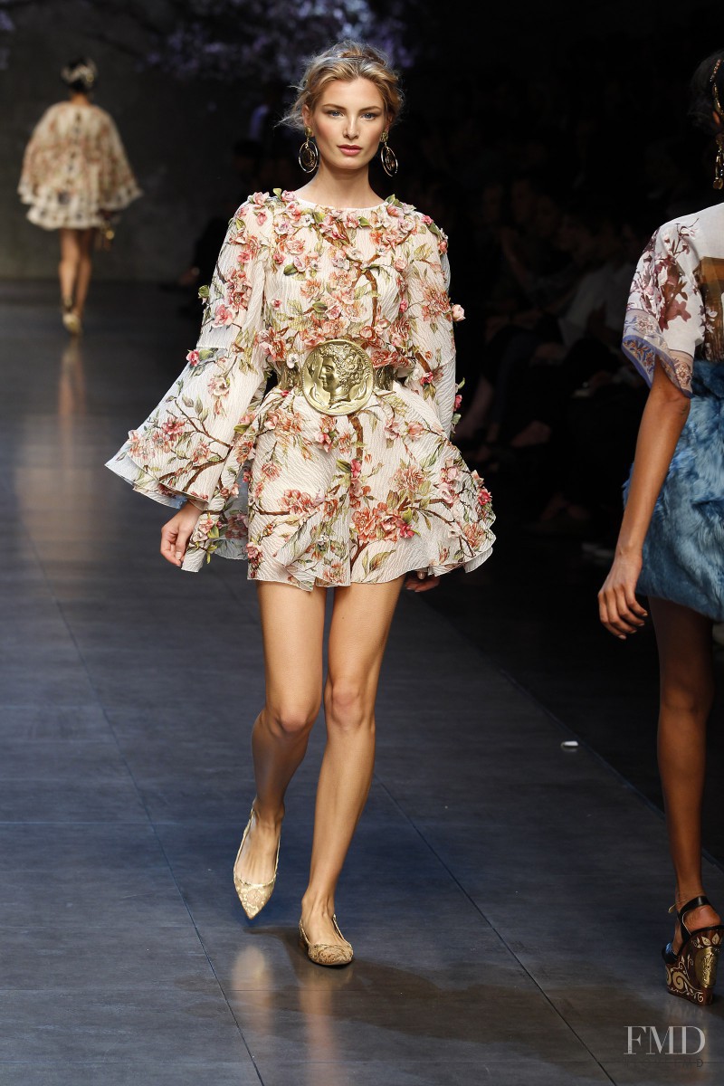 Ava Smith featured in  the Dolce & Gabbana fashion show for Spring/Summer 2014
