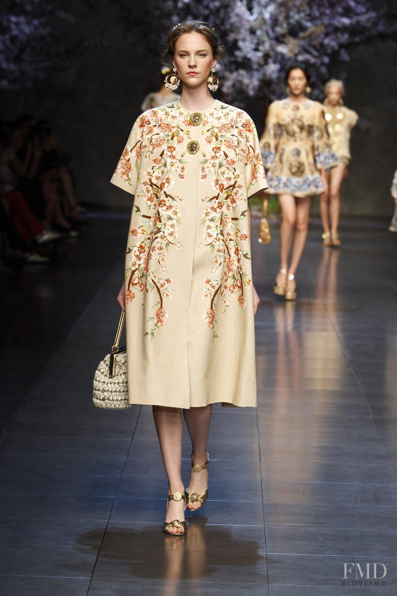 Nicole Pollard featured in  the Dolce & Gabbana fashion show for Spring/Summer 2014