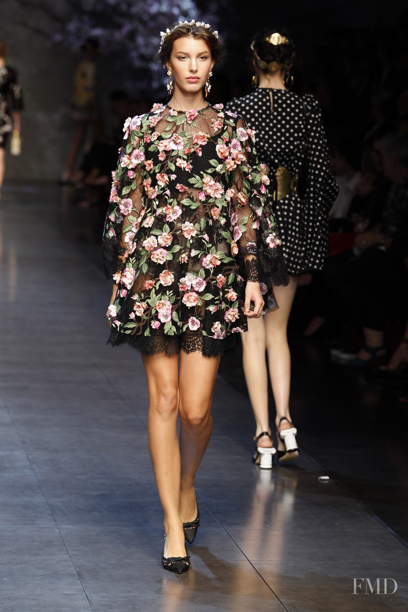Kate King featured in  the Dolce & Gabbana fashion show for Spring/Summer 2014