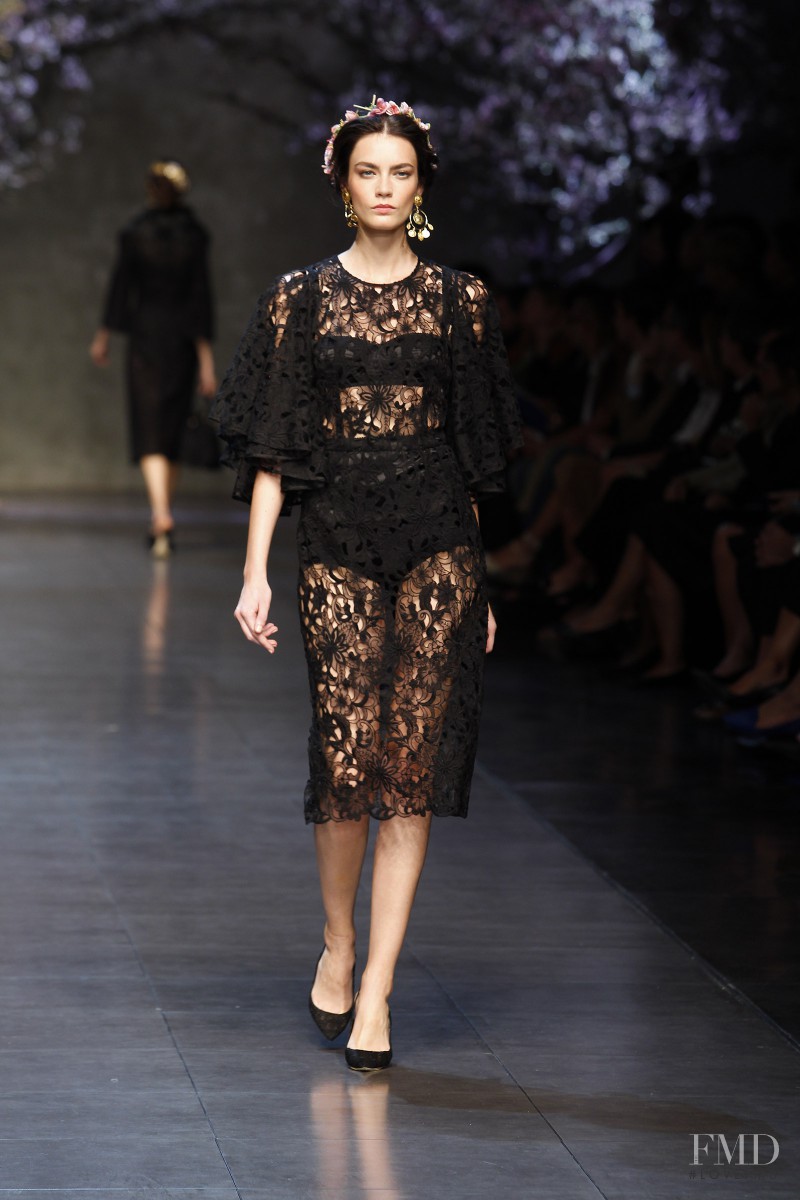 Patrycja Gardygajlo featured in  the Dolce & Gabbana fashion show for Spring/Summer 2014