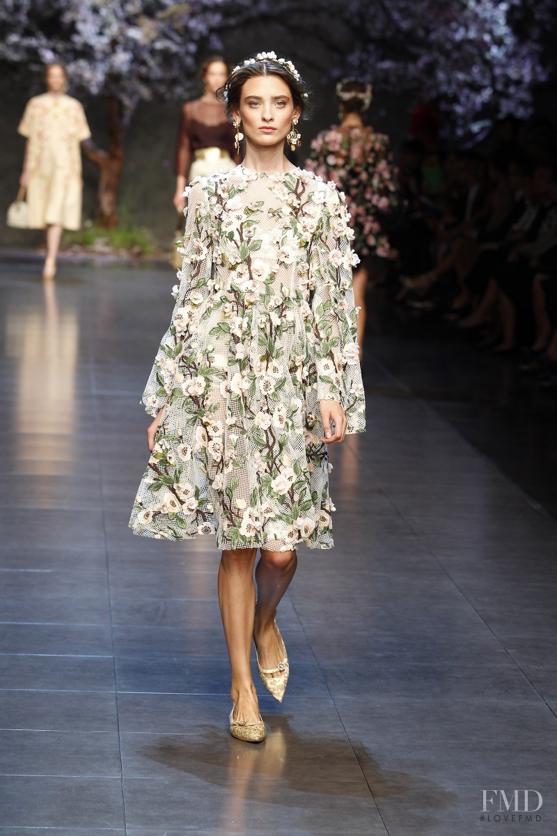 Carolina Thaler featured in  the Dolce & Gabbana fashion show for Spring/Summer 2014