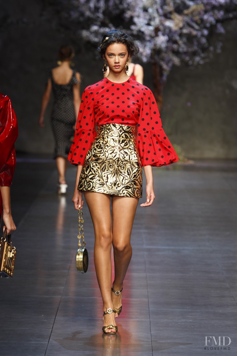 Marina Nery featured in  the Dolce & Gabbana fashion show for Spring/Summer 2014