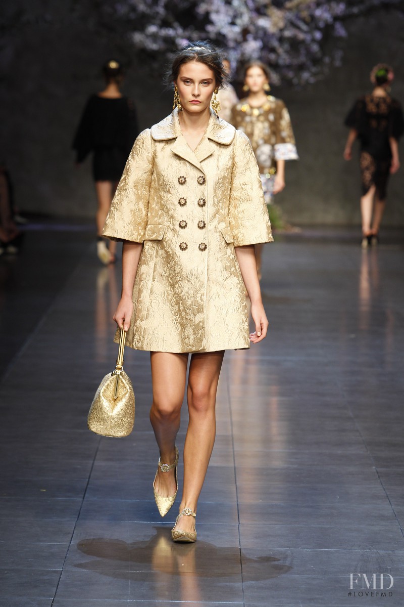 Charlotte Wiggins featured in  the Dolce & Gabbana fashion show for Spring/Summer 2014