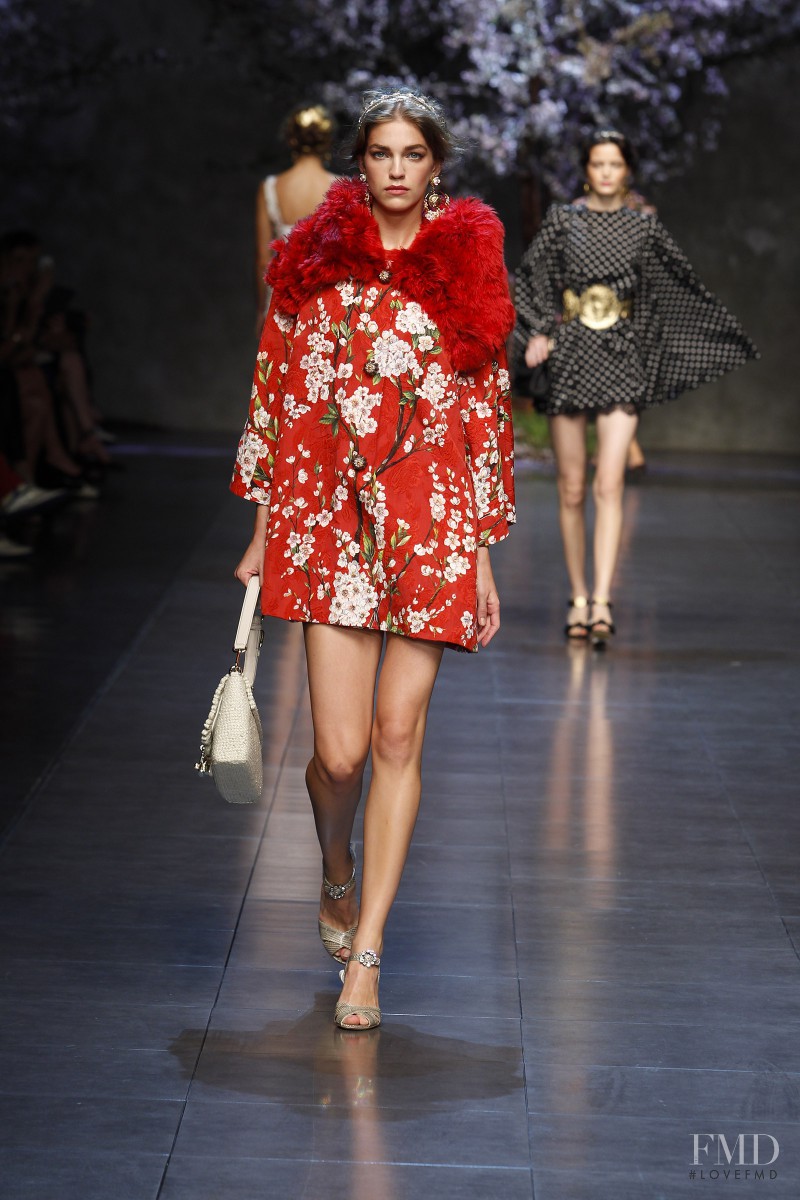 Samantha Gradoville featured in  the Dolce & Gabbana fashion show for Spring/Summer 2014