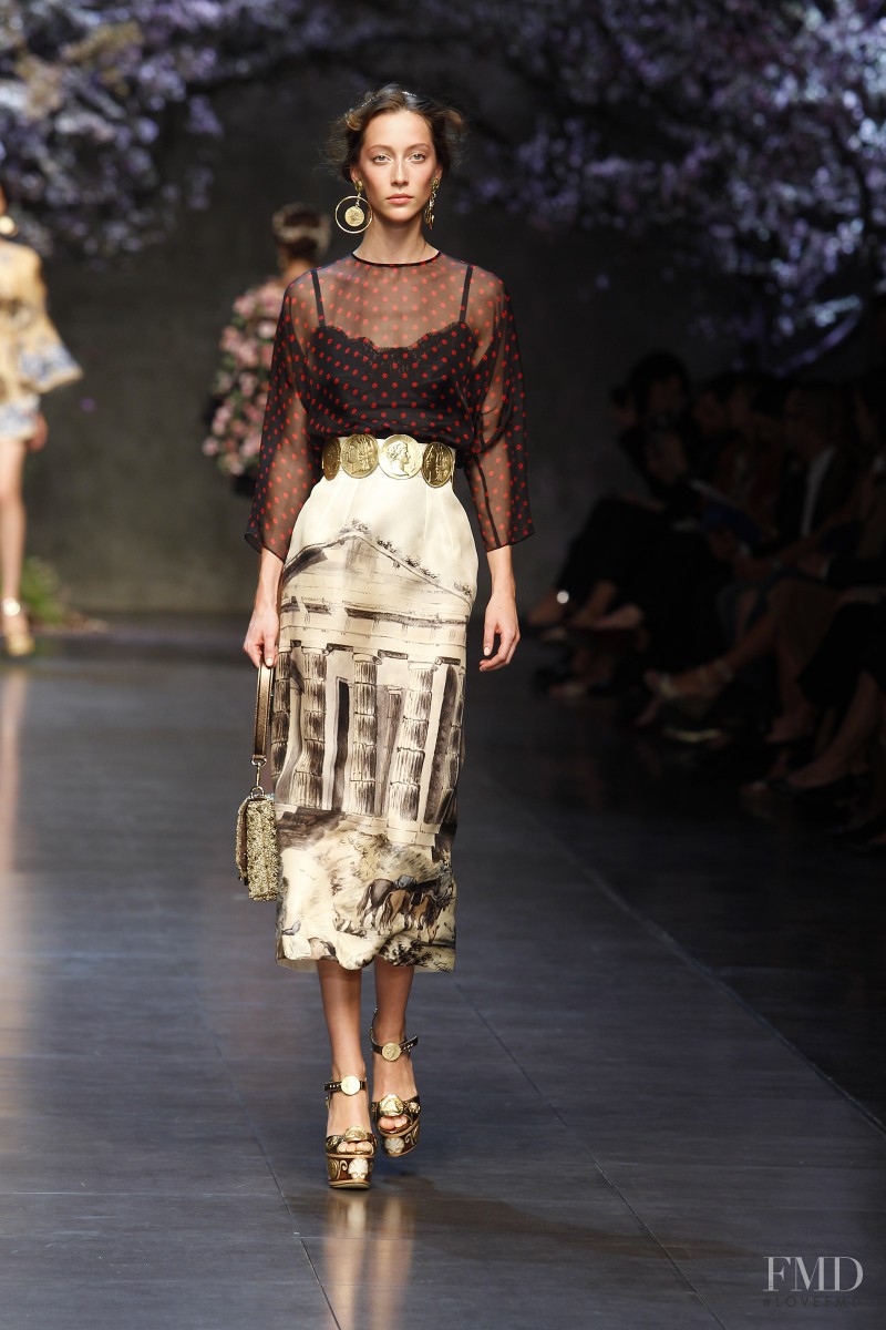 Alana Zimmer featured in  the Dolce & Gabbana fashion show for Spring/Summer 2014