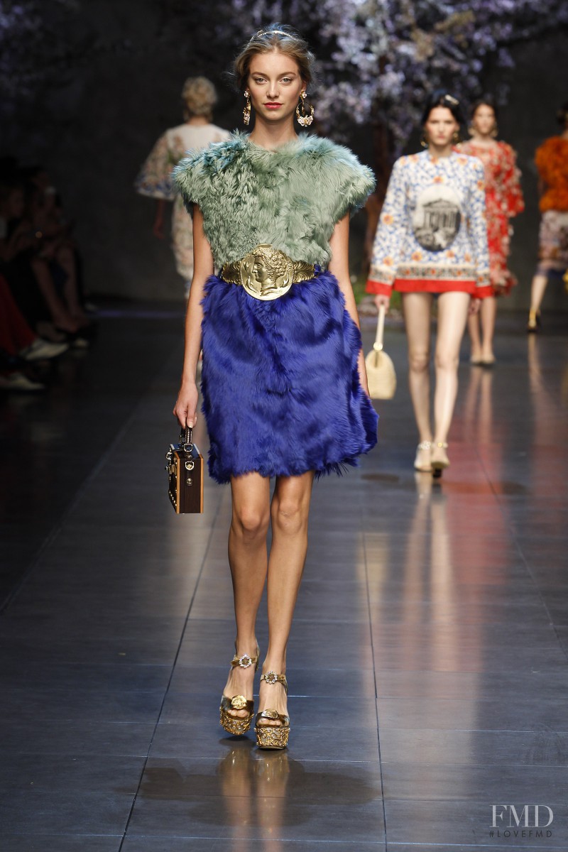 Iris van Berne featured in  the Dolce & Gabbana fashion show for Spring/Summer 2014