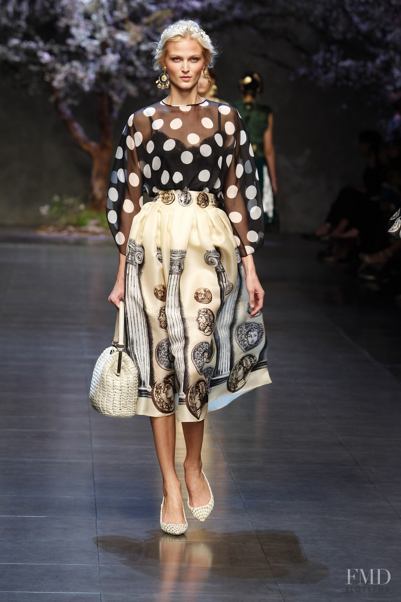 Charlotte Hoyer featured in  the Dolce & Gabbana fashion show for Spring/Summer 2014