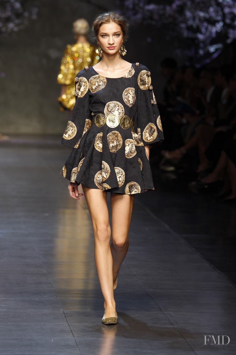 Anastasija Titko featured in  the Dolce & Gabbana fashion show for Spring/Summer 2014