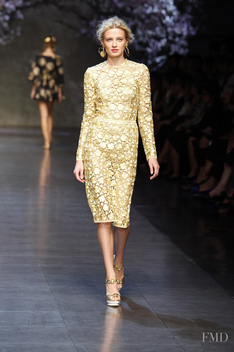 Natalia Siodmiak featured in  the Dolce & Gabbana fashion show for Spring/Summer 2014
