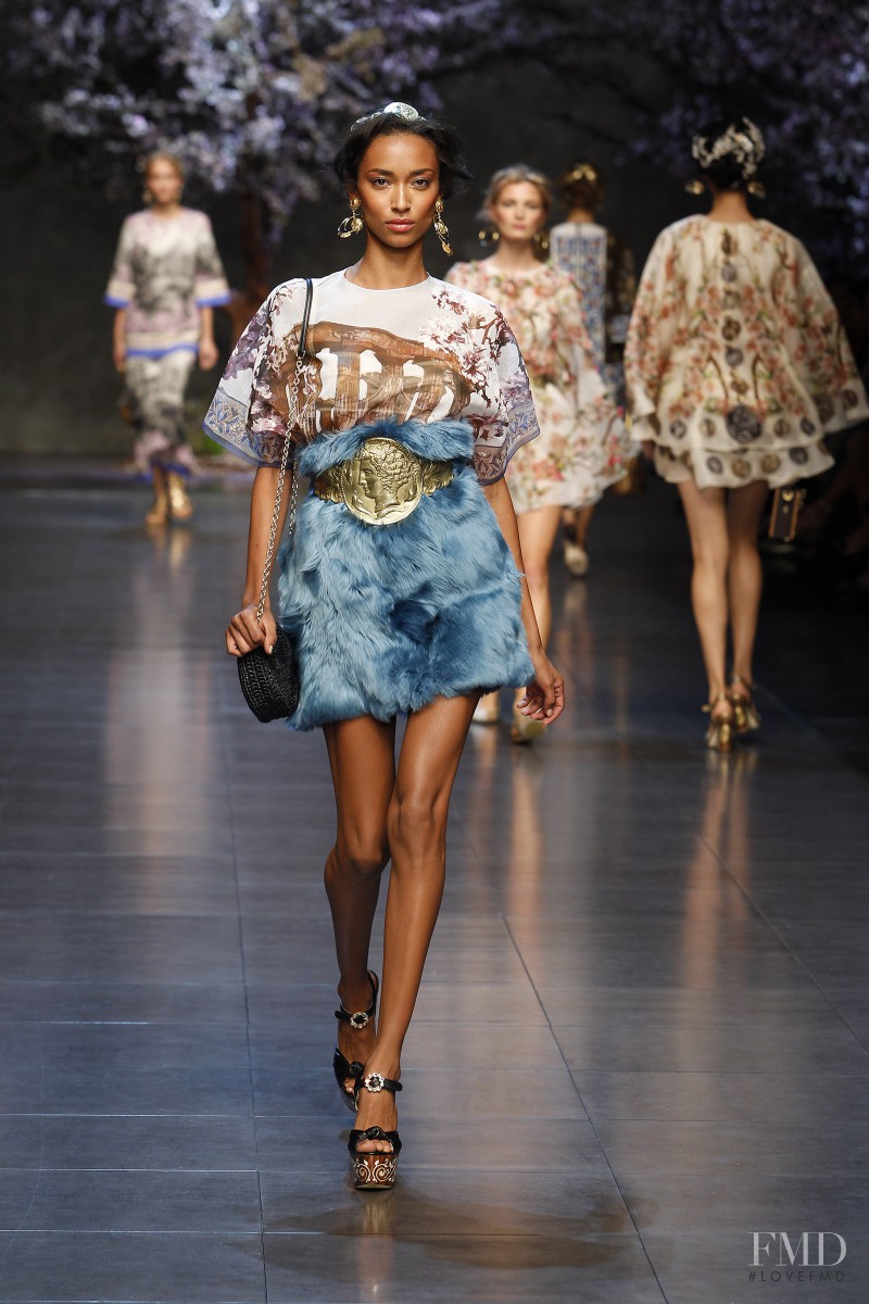 Anais Mali featured in  the Dolce & Gabbana fashion show for Spring/Summer 2014