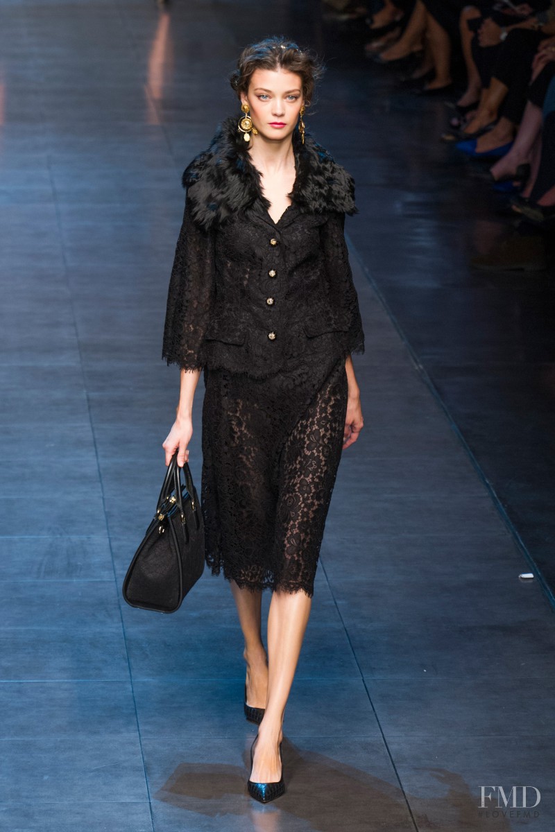Diana Moldovan featured in  the Dolce & Gabbana fashion show for Spring/Summer 2014