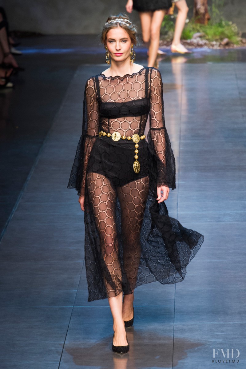 Nadja Bender featured in  the Dolce & Gabbana fashion show for Spring/Summer 2014
