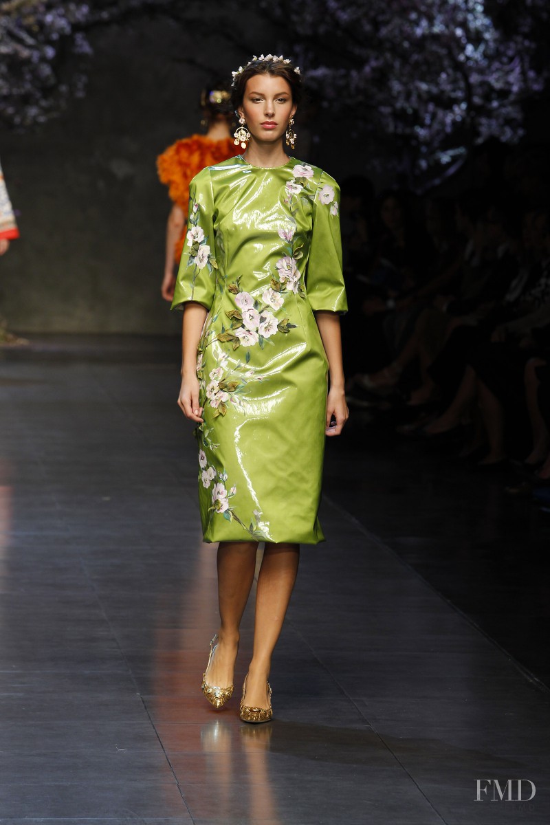 Kate King featured in  the Dolce & Gabbana fashion show for Spring/Summer 2014