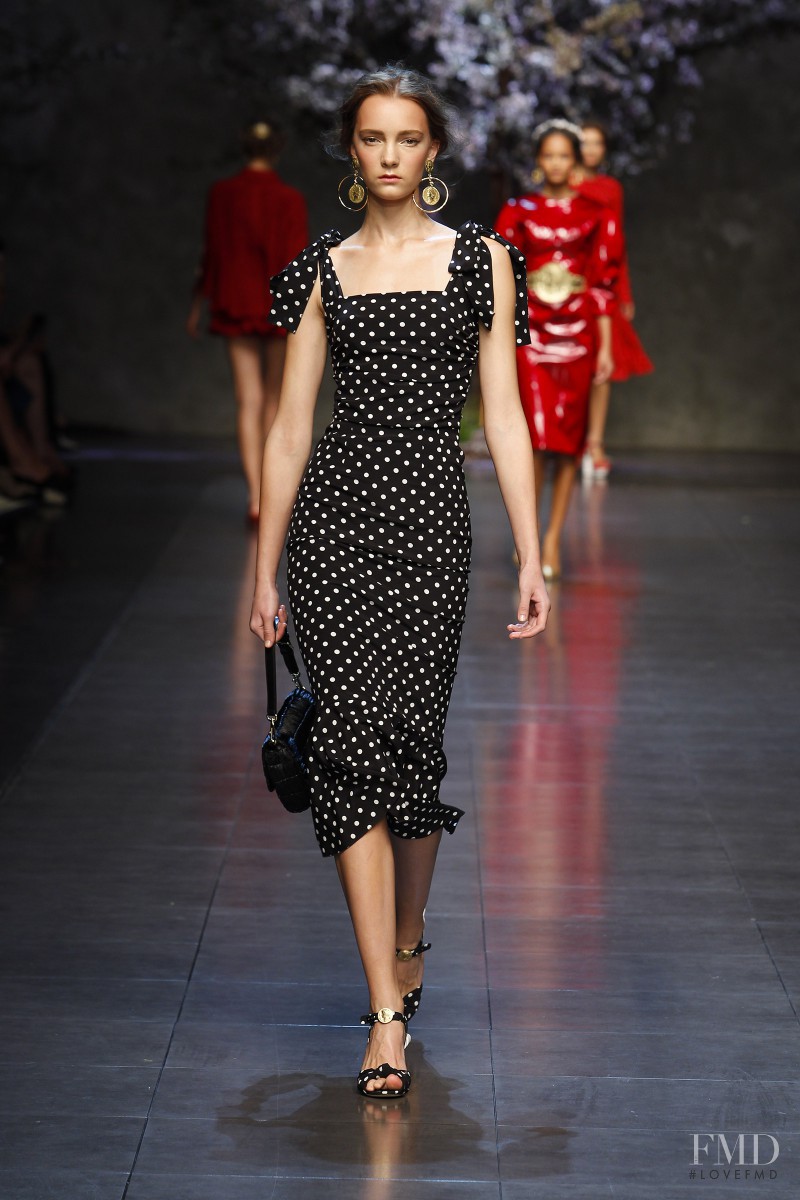 Irina Liss featured in  the Dolce & Gabbana fashion show for Spring/Summer 2014
