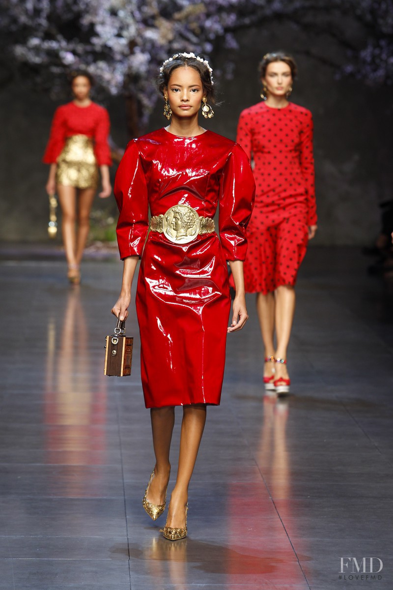 Malaika Firth featured in  the Dolce & Gabbana fashion show for Spring/Summer 2014