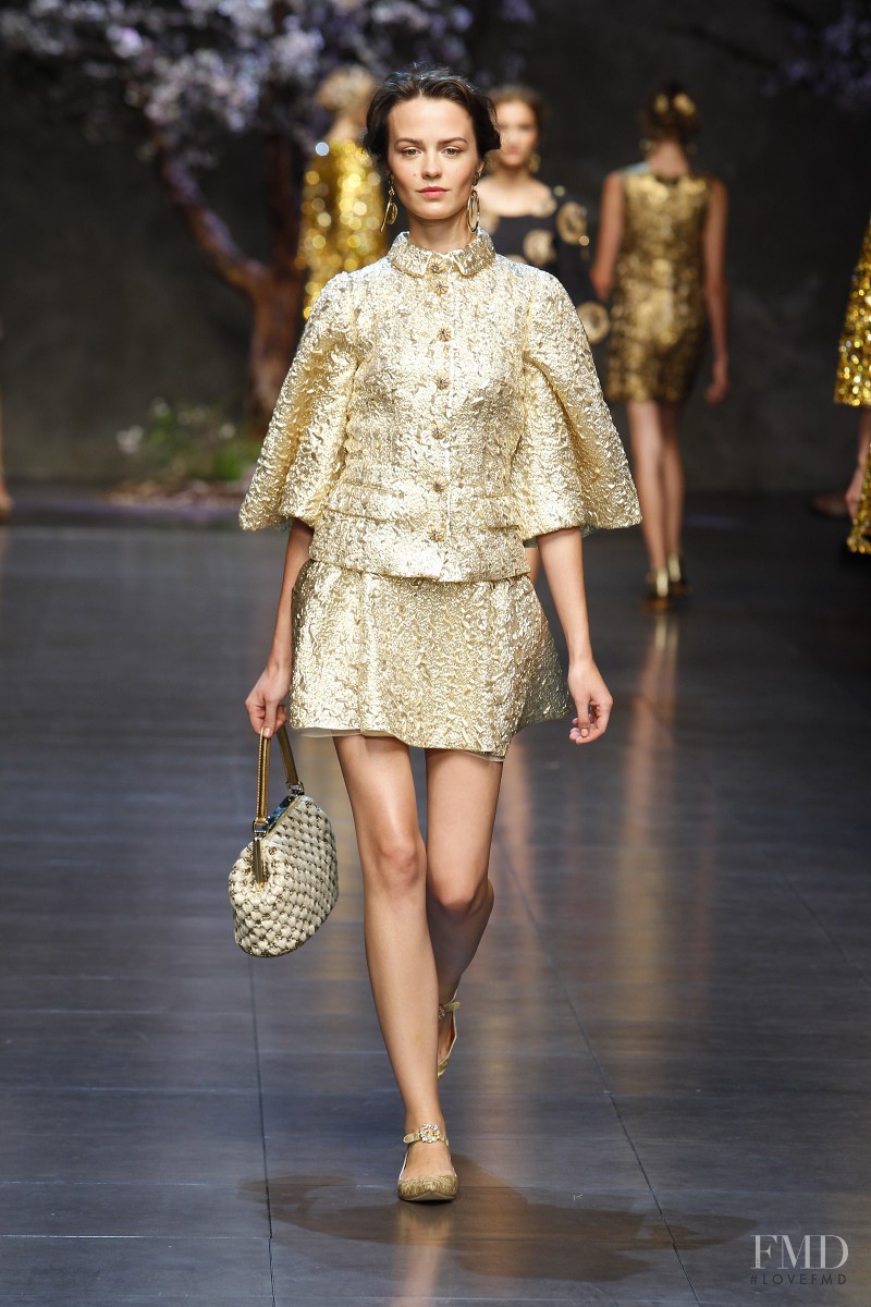 Marta Dyks featured in  the Dolce & Gabbana fashion show for Spring/Summer 2014