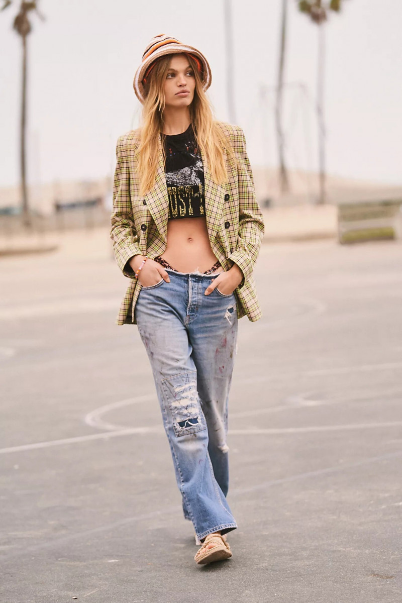 Daphne Groeneveld featured in  the Free People lookbook for Spring/Summer 2022