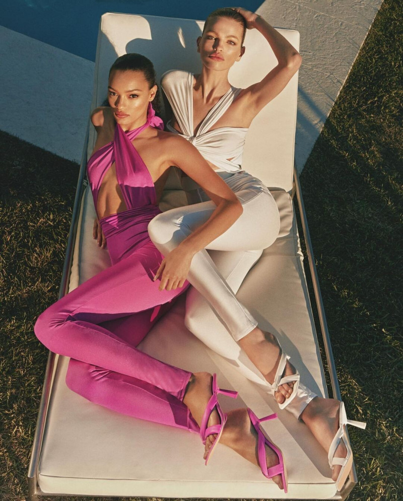 Daphne Groeneveld featured in  the DSW x Jlo advertisement for Summer 2022