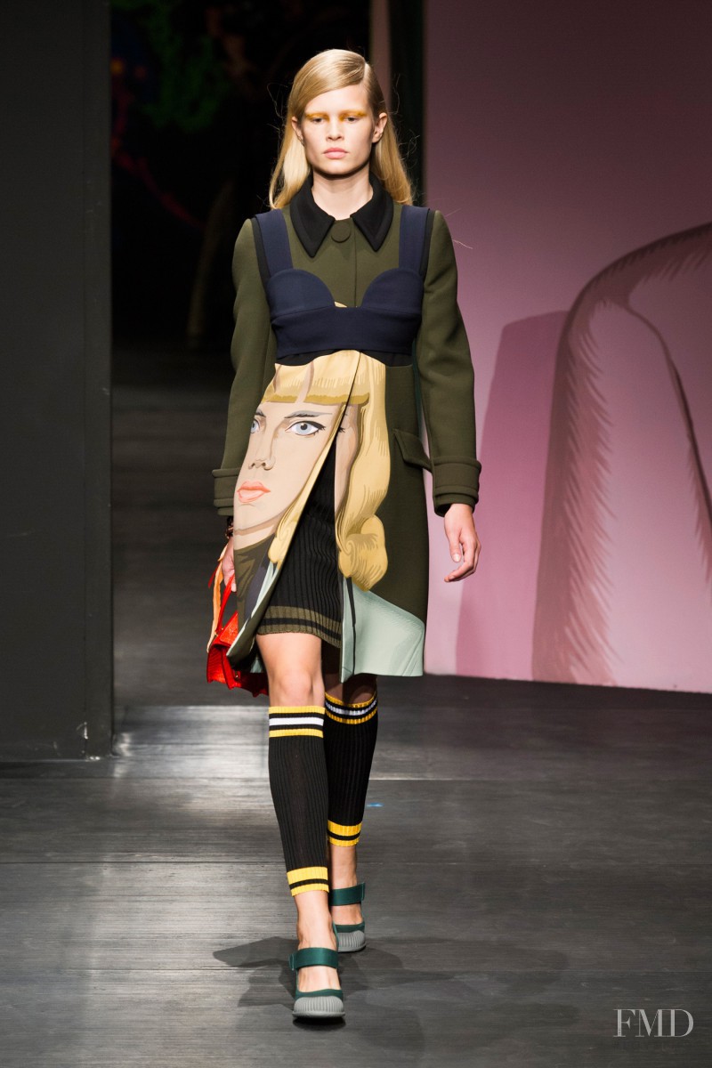 Anna Ewers featured in  the Prada fashion show for Spring/Summer 2014