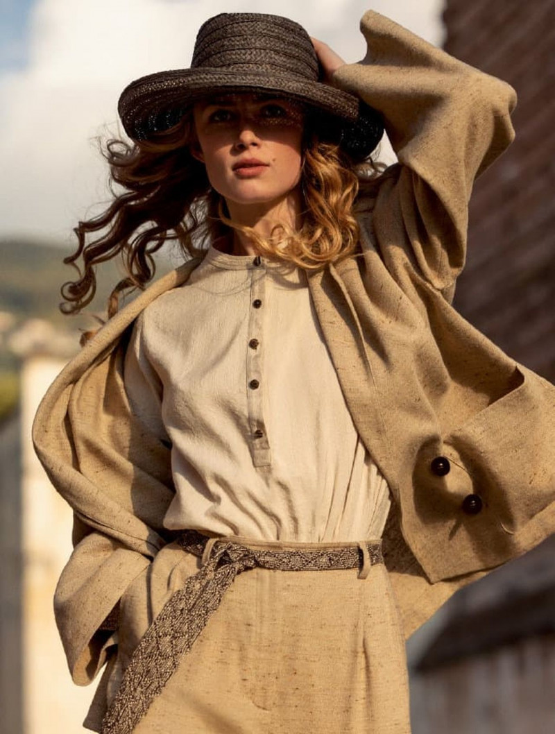 Rianne Van Rompaey featured in  the Loro Piana advertisement for Spring/Summer 2023