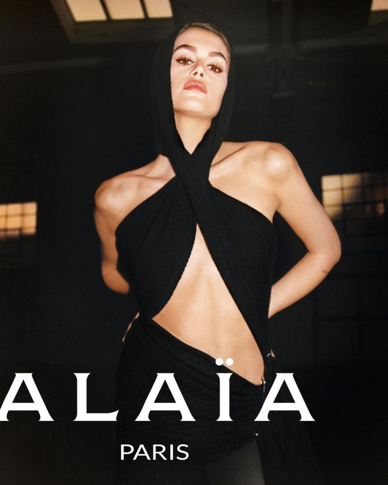 Kaia Gerber featured in  the Alaia Winter/Spring 2023 featuring Kaia Gerber advertisement for Spring 2023