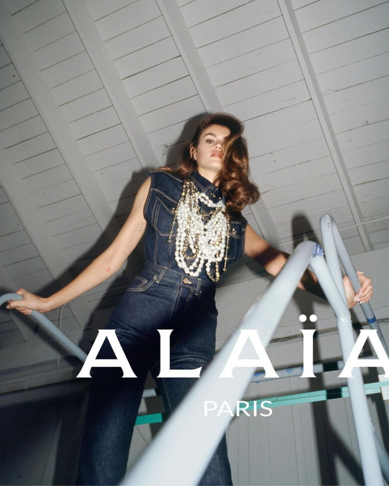 Kaia Gerber featured in  the Alaia Winter/Spring 2023 featuring Kaia Gerber advertisement for Spring 2023