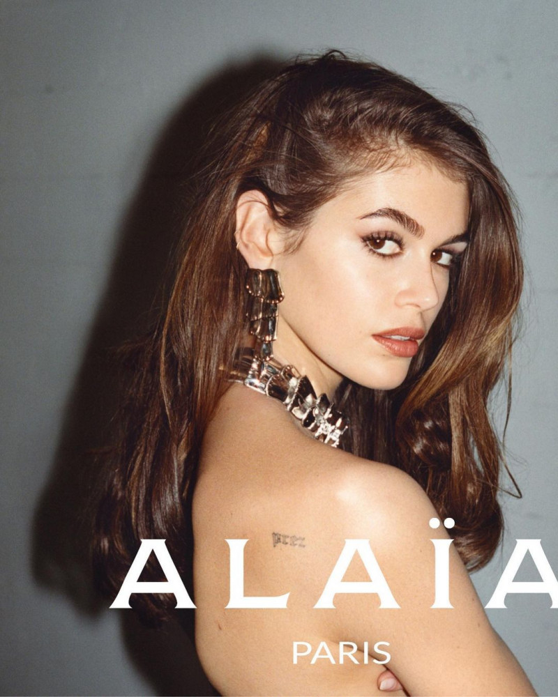 Kaia Gerber featured in  the Alaia Winter/Spring 2023 featuring Kaia Gerber advertisement for Spring 2023