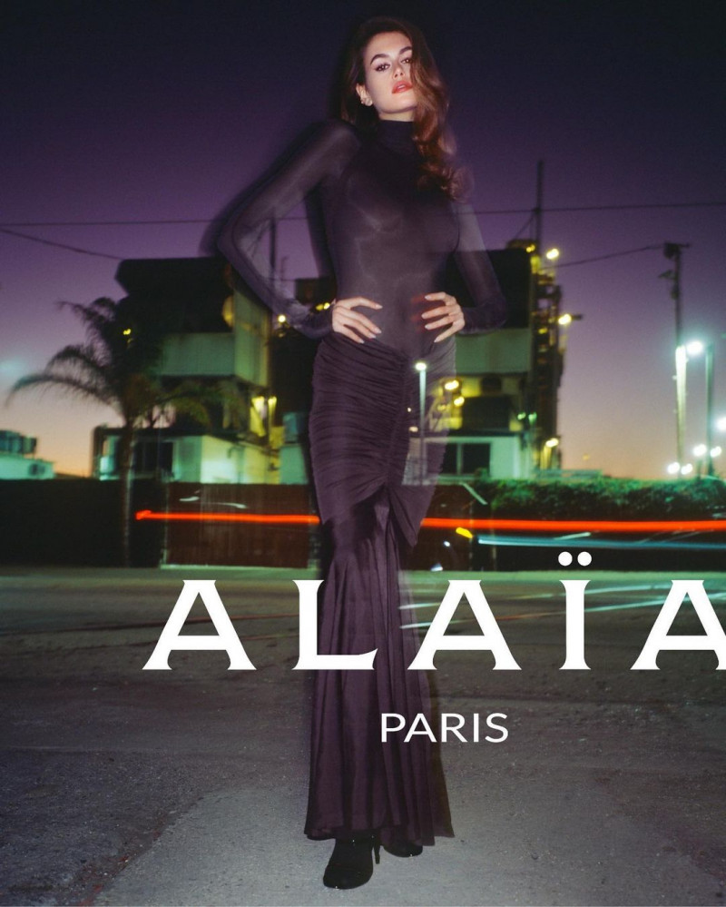 Kaia Gerber featured in  the Alaia Winter/Spring 2023 featuring Kaia Gerber advertisement for Spring 2023