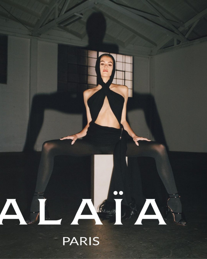 Kaia Gerber featured in  the Alaia Winter/Spring 2023 featuring Kaia Gerber advertisement for Spring 2023