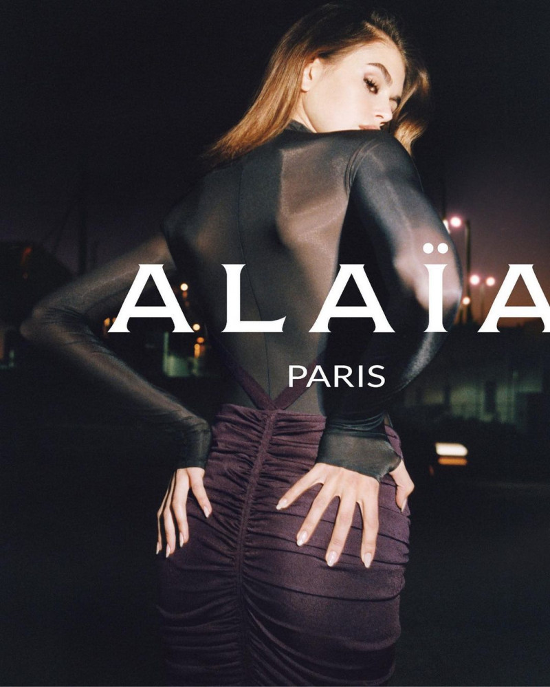 Kaia Gerber featured in  the Alaia Winter/Spring 2023 featuring Kaia Gerber advertisement for Spring 2023