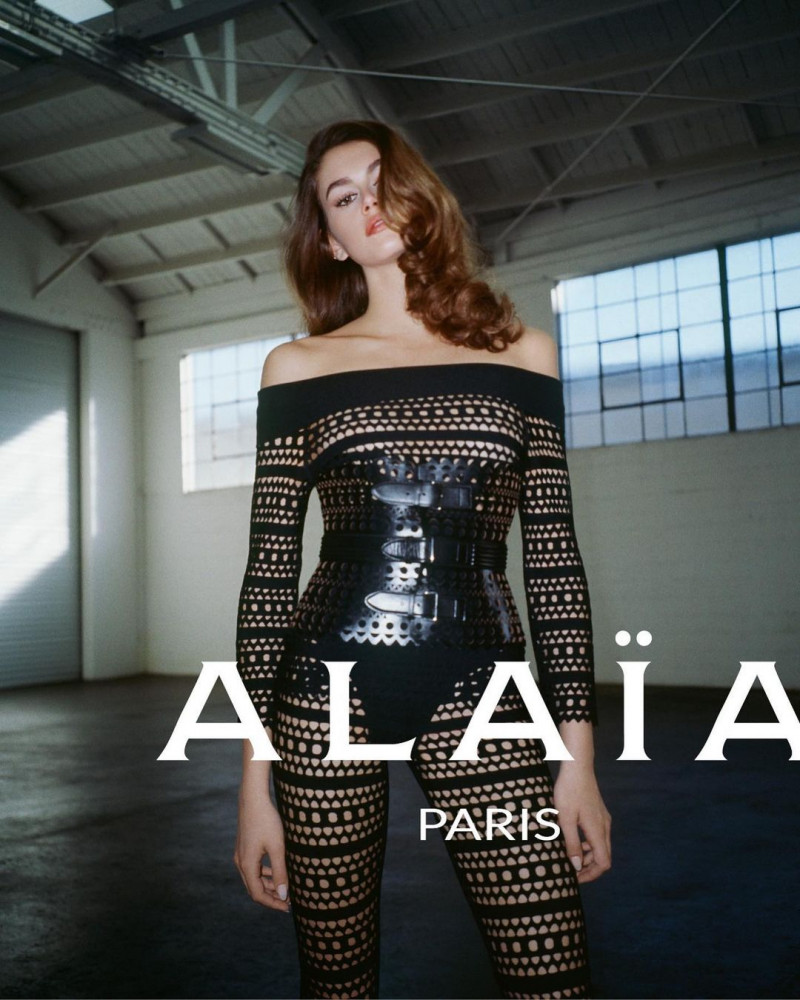 Kaia Gerber featured in  the Alaia Winter/Spring 2023 featuring Kaia Gerber advertisement for Spring 2023