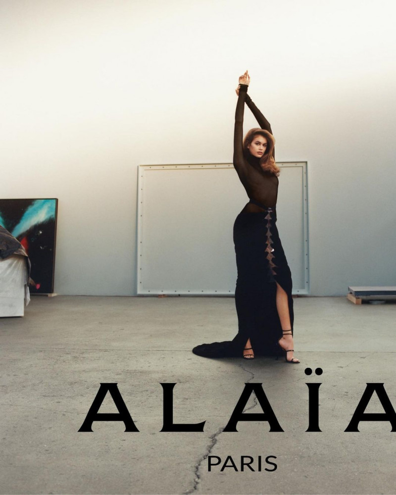 Kaia Gerber featured in  the Alaia Winter/Spring 2023 featuring Kaia Gerber advertisement for Spring 2023