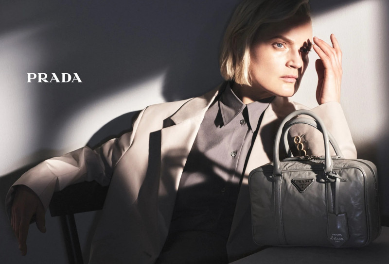 Guinevere van Seenus featured in  the Prada Touch Of Crude advertisement for Spring/Summer 2023