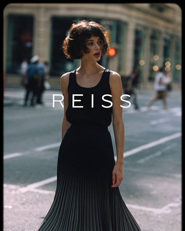 Renata Gubaeva featured in  the Reiss advertisement for Pre-Fall 2019