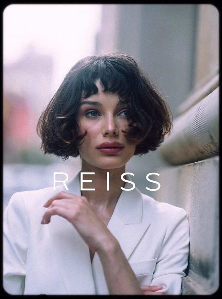 Renata Gubaeva featured in  the Reiss advertisement for Pre-Fall 2019