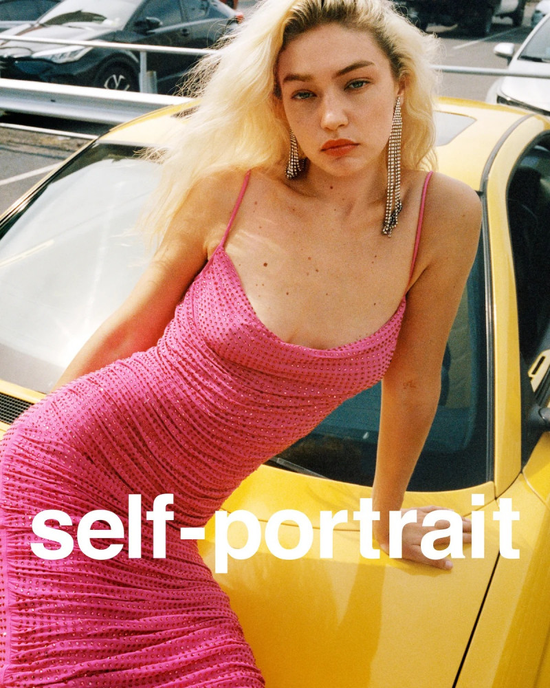 Gigi Hadid featured in  the Self Portrait advertisement for Spring/Summer 2023