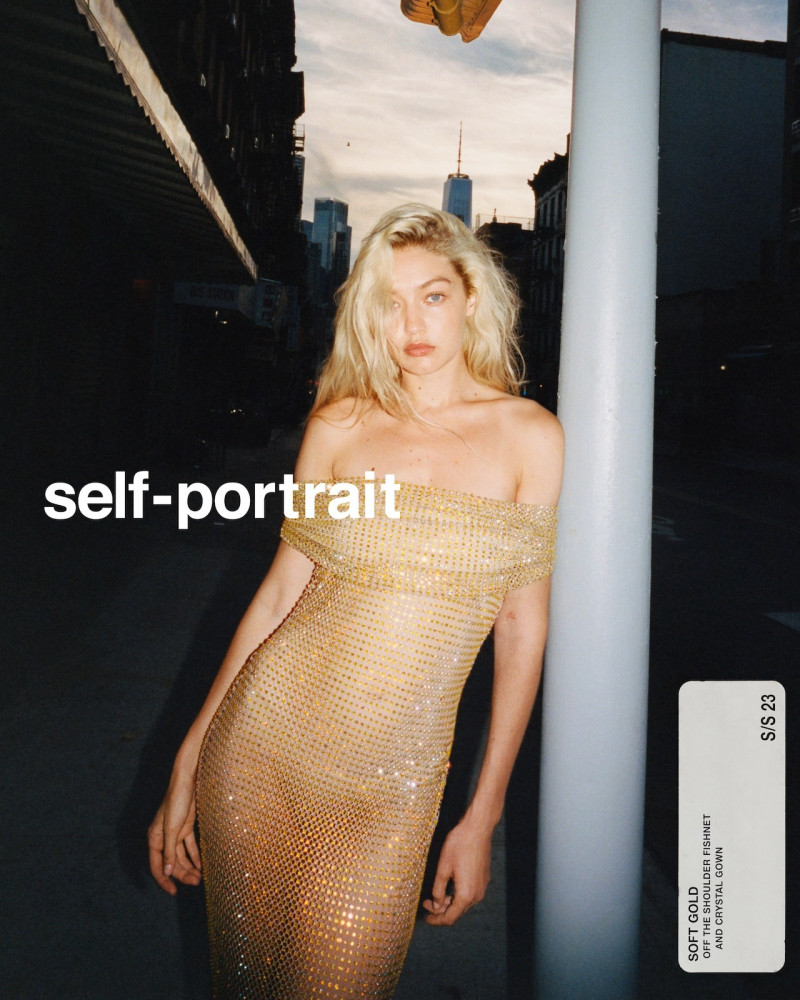 Gigi Hadid featured in  the Self Portrait advertisement for Spring/Summer 2023