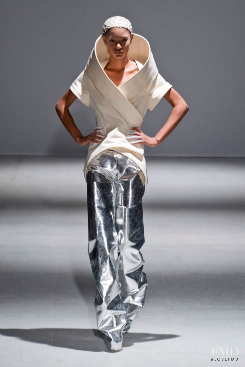 Ysaunny Brito featured in  the Gareth Pugh fashion show for Autumn/Winter 2014