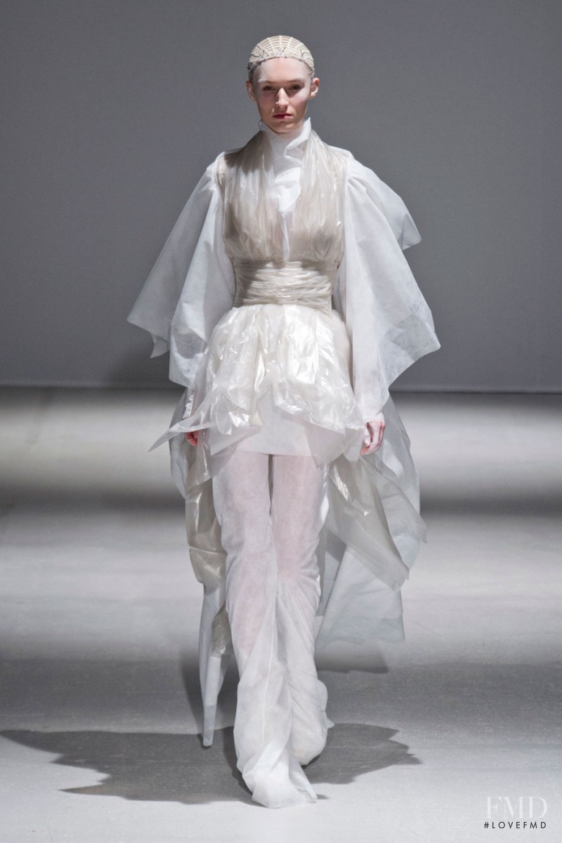 Manuela Frey featured in  the Gareth Pugh fashion show for Autumn/Winter 2014