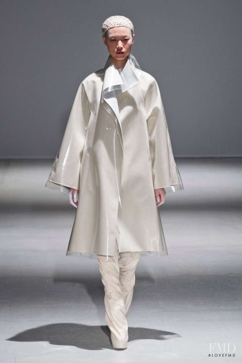 Tian Yi featured in  the Gareth Pugh fashion show for Autumn/Winter 2014