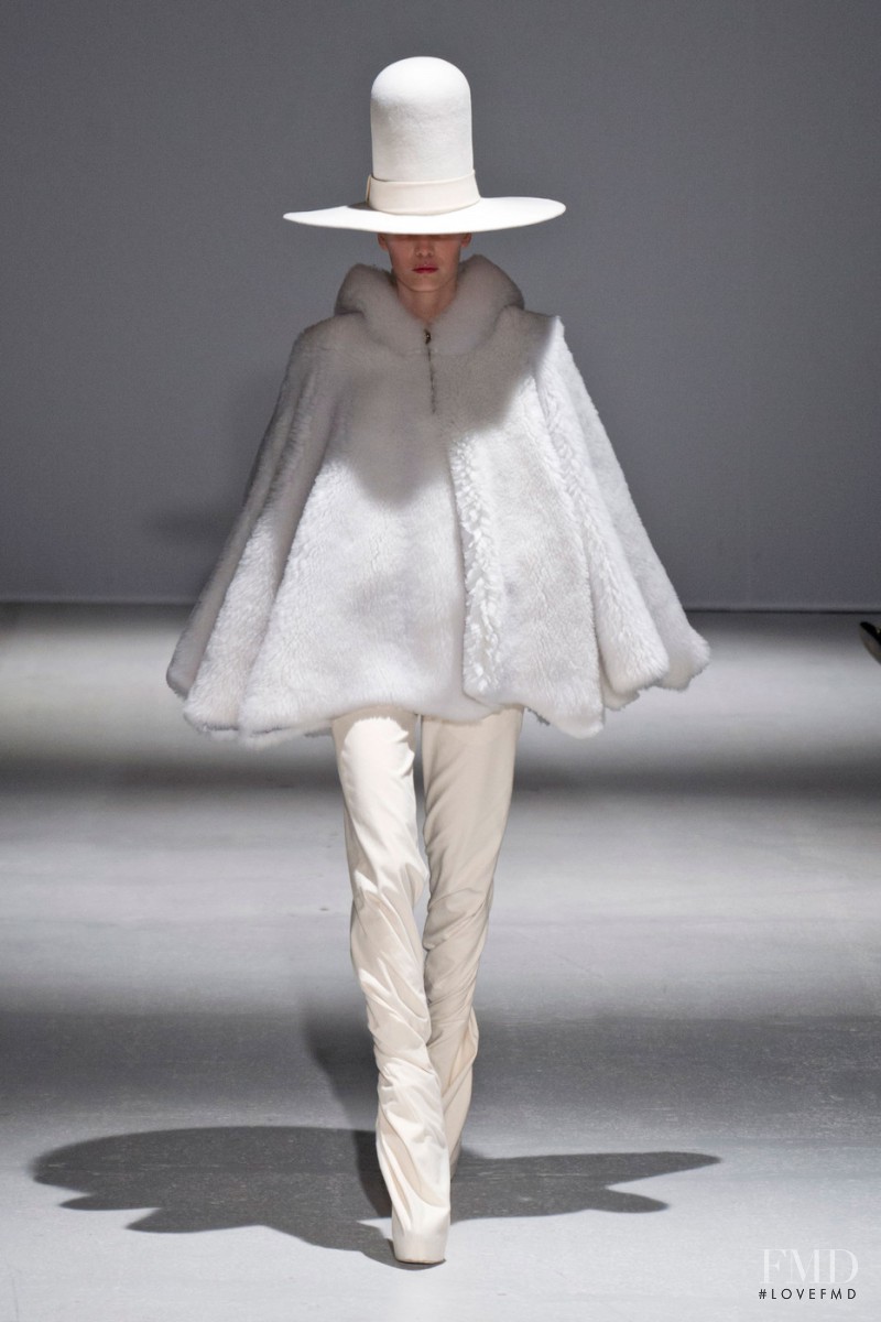 Diana Moldovan featured in  the Gareth Pugh fashion show for Autumn/Winter 2014