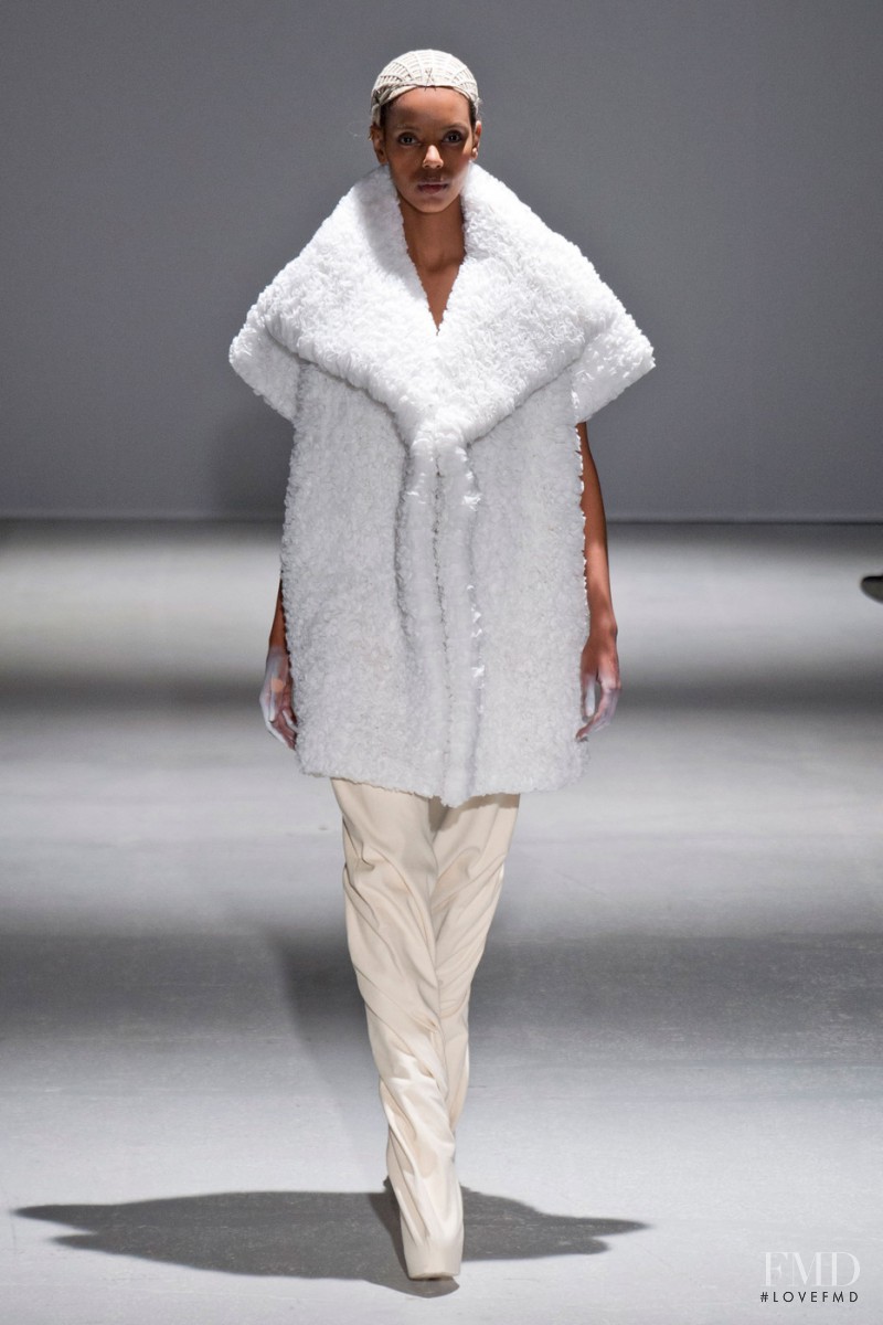 Grace Mahary featured in  the Gareth Pugh fashion show for Autumn/Winter 2014