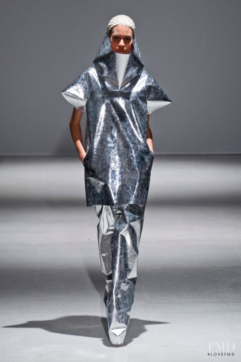 Cindy Bruna featured in  the Gareth Pugh fashion show for Autumn/Winter 2014