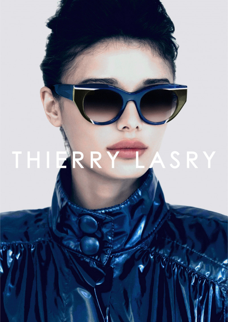 Renata Gubaeva featured in  the Thierry Lasry advertisement for Autumn/Winter 2021