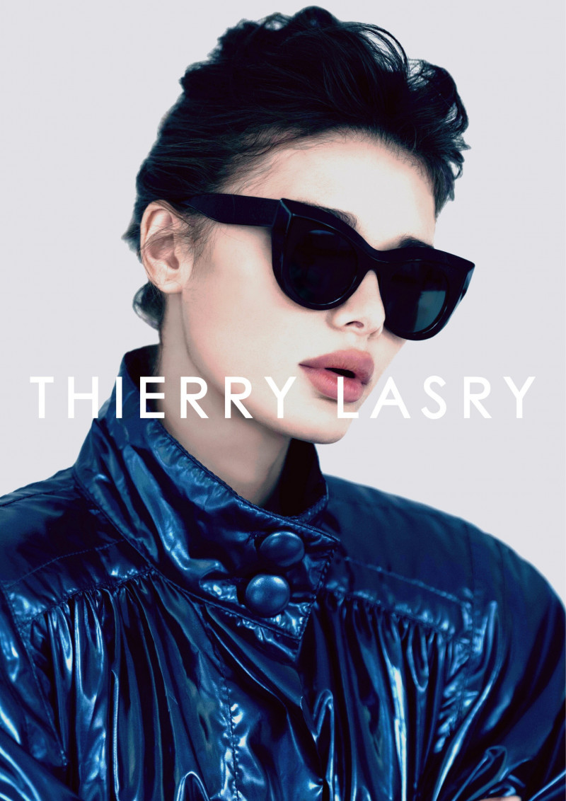 Renata Gubaeva featured in  the Thierry Lasry advertisement for Autumn/Winter 2021