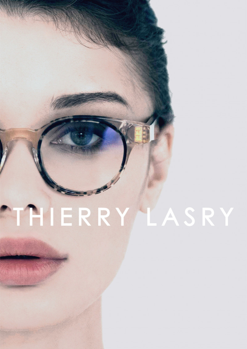 Renata Gubaeva featured in  the Thierry Lasry advertisement for Autumn/Winter 2021