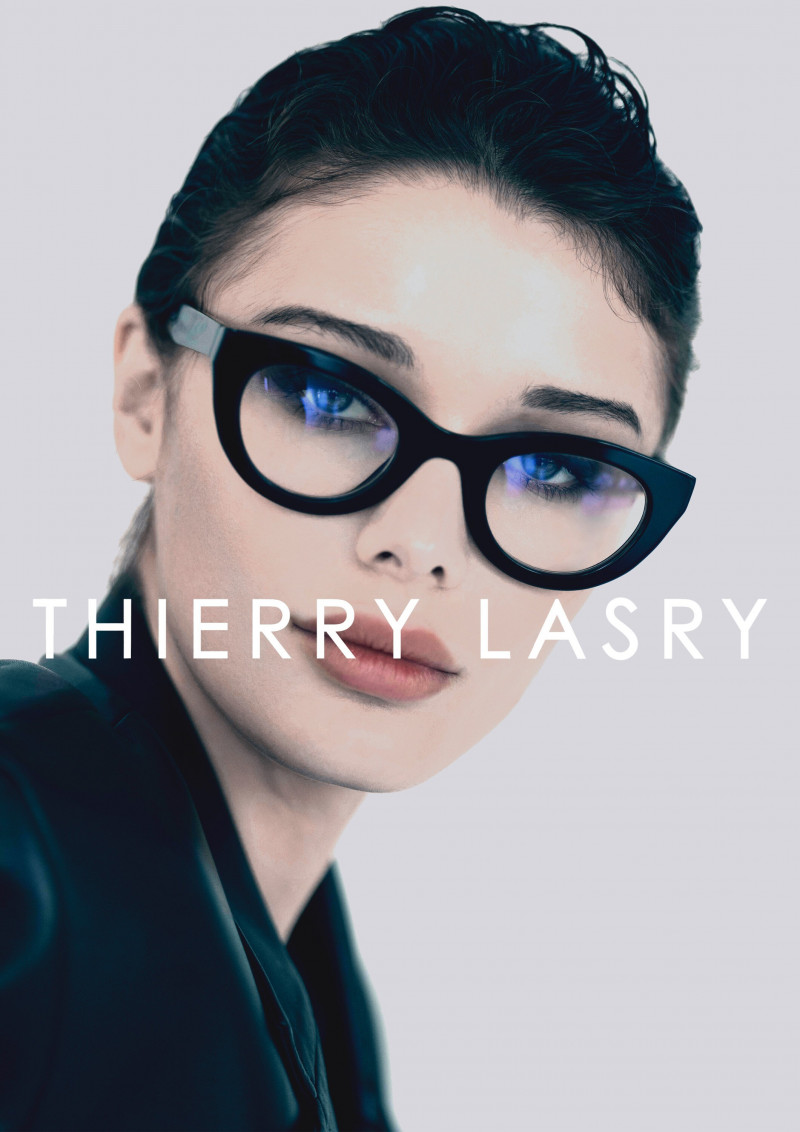 Renata Gubaeva featured in  the Thierry Lasry advertisement for Autumn/Winter 2021
